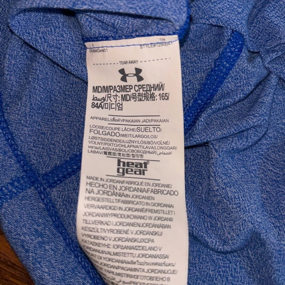 Under Armour Women’s Hooded Long Sleeve Top HeatGear Threadborne Blue Pullover - Picture 7 of 7